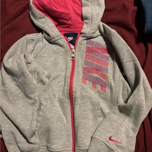 Nike Kids Hoodie in Gray and Pink